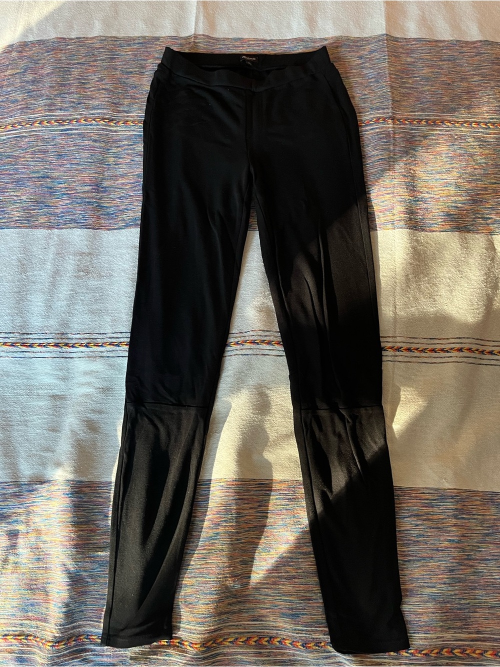 Madewell Black Leggings that look like pants (two back pockets & fake fly) sz 2